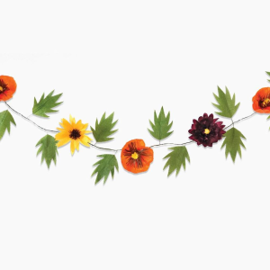 Fall Blooms Paper Garland