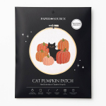 Cat Pumpkin Patch Embroidery Kit