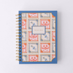 Stamp Pattern Writer's Spiral Notebook
