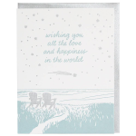 Moonlit Adirondack Chairs Wedding Card