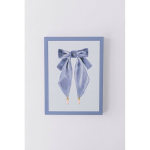 Antique Bows Softcover Notebook - Blue