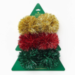 Holiday Tinsel 4 Bow S/6