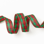 Holiday Plaid Wide Wired Ribbon