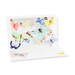 Popup Golden Butterflies Shadowbox Greeting Card