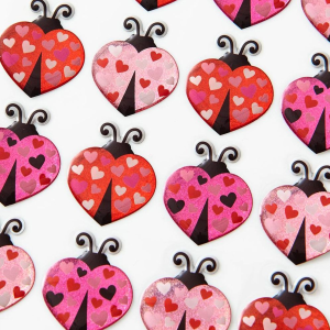 Heart Ladybug Stickers