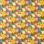 Retro Flower Market Stone Wrapping Paper