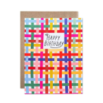 Colorful Plaid Birthday Card