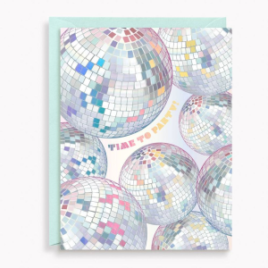 Holographic Disco Balls Birthday Card
