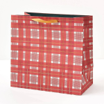 Red & Green Large Plaid Gift Bag