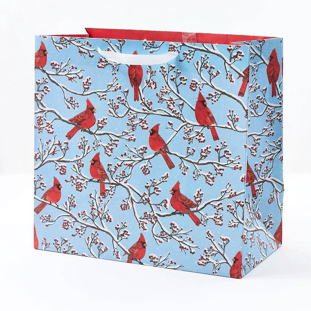 Winter Cardinals Large Gift Bag