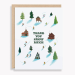 Cabin Skiiers Thank You Card Set
