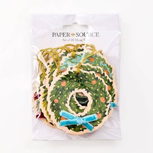 Eclectic Christmas Wreath Hang Tags S/10
