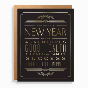 New Years Typography Stationery Set