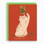 Festive Feline Holiday Card