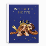 Sleepy NYE Dog Holiday Card Set