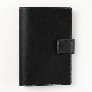 Paper Source Black A5 Leather Journal Cover with Clasp