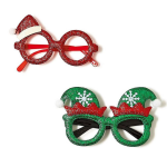 Santa and Elf Glasses. Assorted