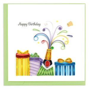 Quilling Birthday Champagne Card