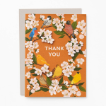 Birds & Blossoms Embellished Thank You Card