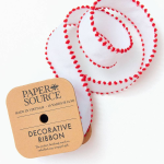 White with red Poms 1.5 5 YD