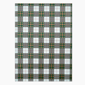 Green and Gold Foil Plaid Handmade Paper