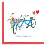 Quilling Tandem Bicycle Anniversary Card