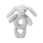 Bashful Grey Bunny Ring Rattle - In Store Exclusive