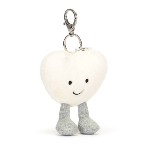 Amuseables Cream Heart Bag Charm - In Store Exclusive