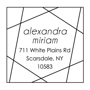 Geometric Script Custom Stamp