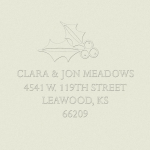 Holly Custom Embosser Plate