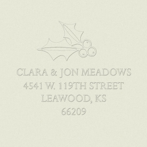 Holly Custom Embosser Plate