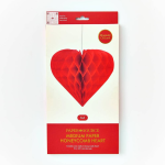Val Red Honeycomb Heart. Medium. 25cm