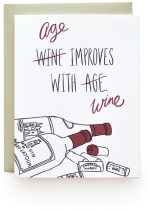 Age/Wine Birthday Card