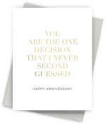 Second Guess Anniversary Card