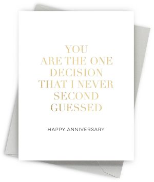 Second Guess Anniversary Card
