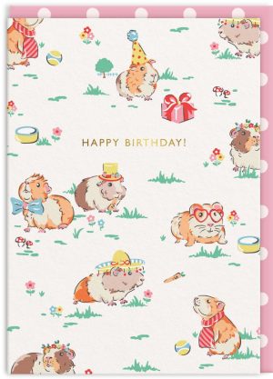 Guinea Pig Birthday Card