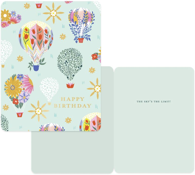 Sky's The Limit Balloons Birthday Card - Image 2