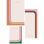 Retro Curves Mixed Personalized Notepads