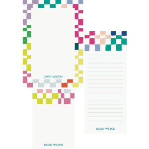Checkered Mixed Personalized Notepads