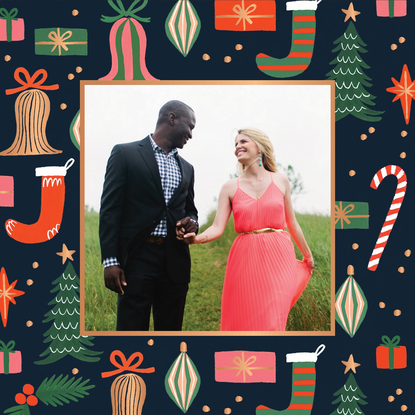 Christmas Spirit Frame Holiday Photo Card - Image 2