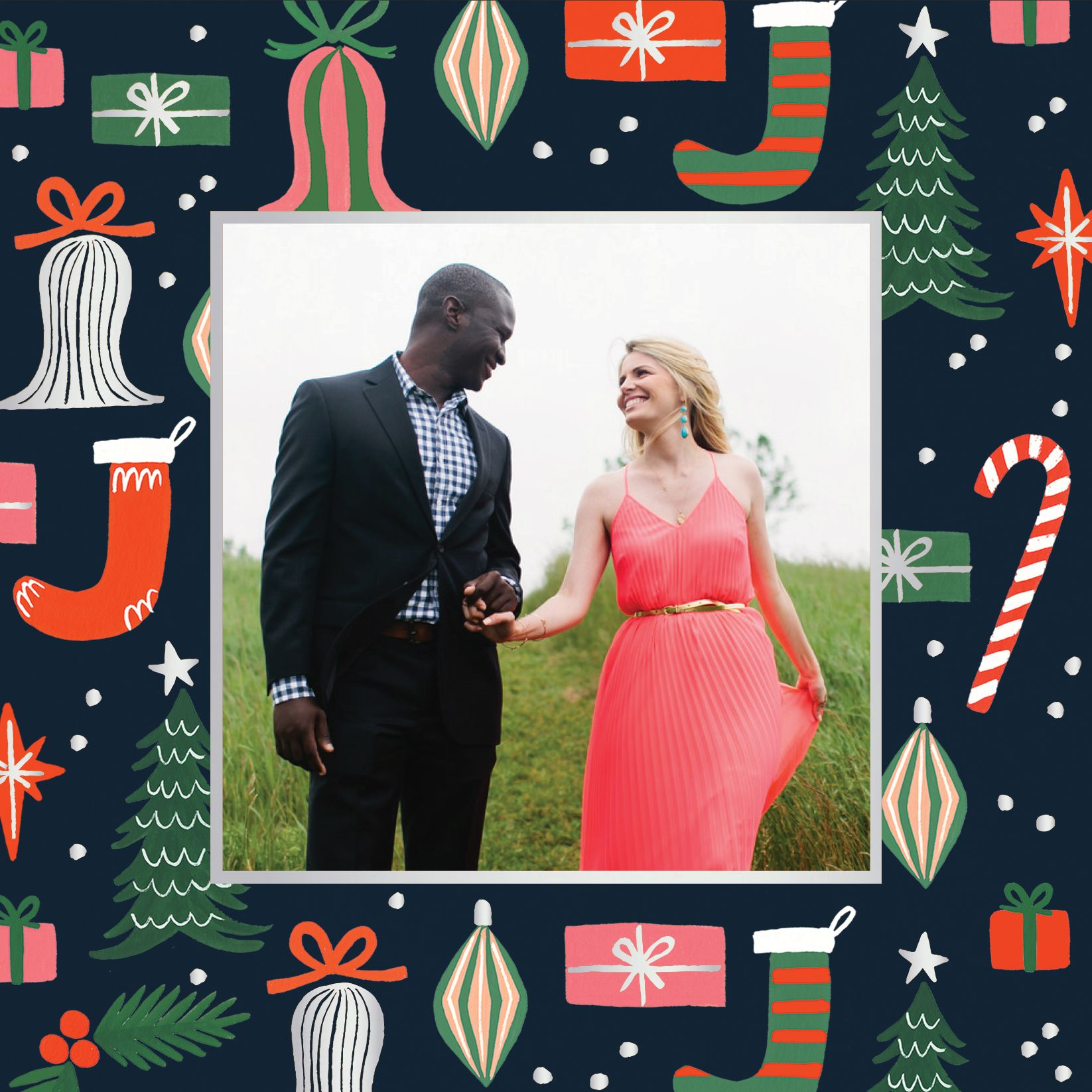 Christmas Spirit Frame Holiday Photo Card - Image 3