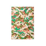 Essential Medium Lined Notebook Red Blossom / Cranes / Green