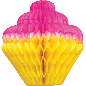 Honeycomb Cupcake. Light Pink