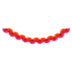 Tissue Paper Garland.Fuschia/Orange