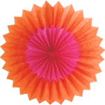 Double fan.40cm. Orange/Fuschia