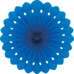 Detailed fan. 30cm. Blue