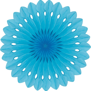Detailed fan. 30cm. Light Blue