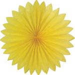 Plain fan. 40cm. Yellow