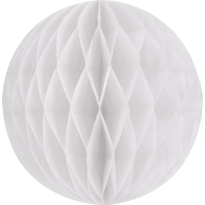 White Med Paper Honeycomb Sphere