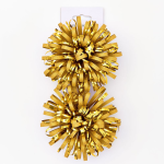 4.5 Gold Pom Pom Bow S/2